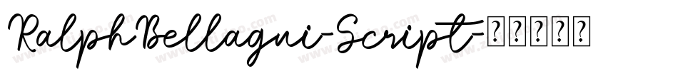 RalphBellagni-Script字体转换