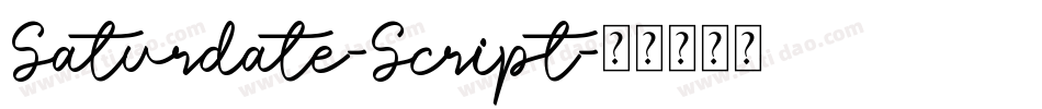 Saturdate-Script字体转换