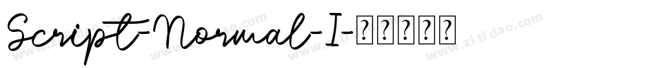 Script-Normal-I字体转换