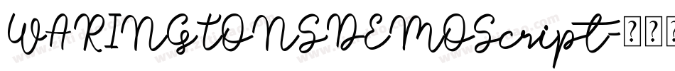 WARINGTONSDEMOScript字体转换