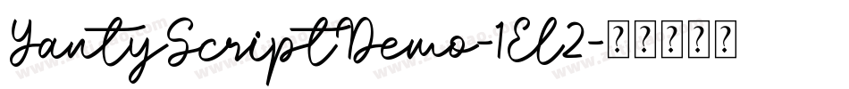 YantyScriptDemo-1El2字体转换 YantyScriptDemo-1El2字体转换