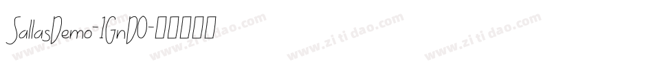 SallasDemo-1GnD0字体转换
