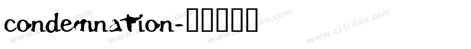 Condemnation字体转换