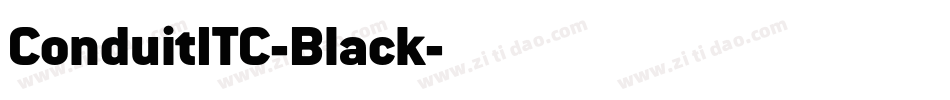 ConduitITC-Black字体转换