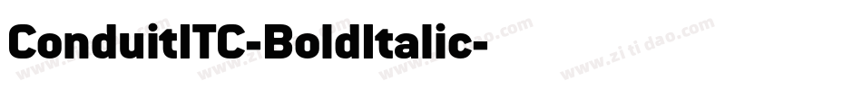 ConduitITC-BoldItalic字体转换