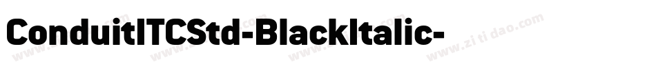 ConduitITCStd-BlackItalic字体转换