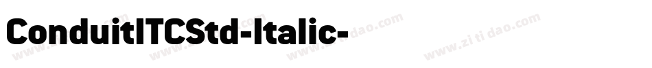 ConduitITCStd-Italic字体转换