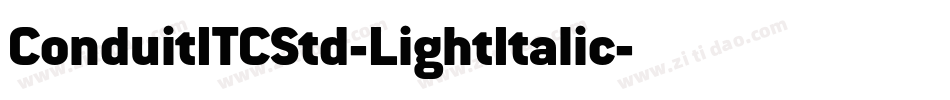 ConduitITCStd-LightItalic字体转换