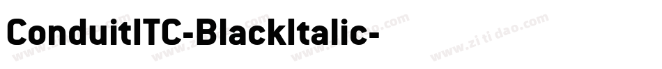 ConduitITC-BlackItalic字体转换