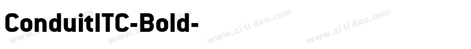 ConduitITC-Bold字体转换