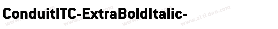ConduitITC-ExtraBoldItalic字体转换