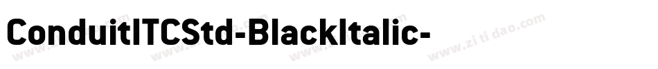 ConduitITCStd-BlackItalic字体转换