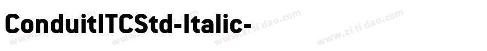 ConduitITCStd-Italic字体转换