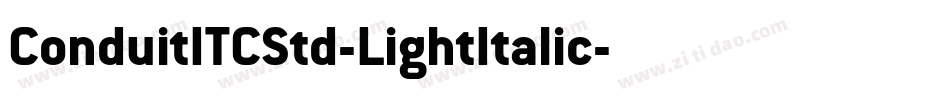 ConduitITCStd-LightItalic字体转换