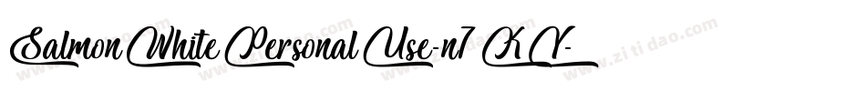 SalmonWhitePersonalUse-n7KY字体转换