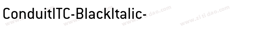 ConduitITC-BlackItalic字体转换