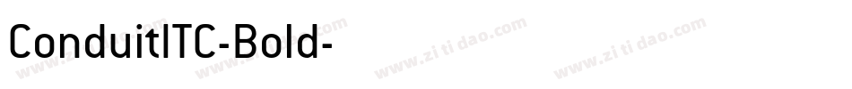 ConduitITC-Bold字体转换