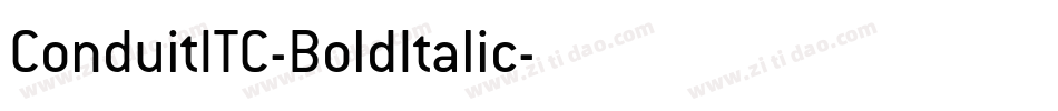ConduitITC-BoldItalic字体转换