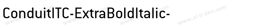 ConduitITC-ExtraBoldItalic字体转换