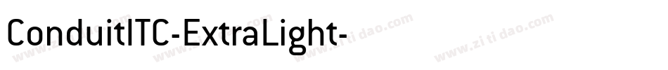 ConduitITC-ExtraLight字体转换