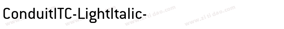 ConduitITC-LightItalic字体转换