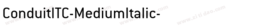 ConduitITC-MediumItalic字体转换