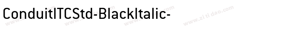 ConduitITCStd-BlackItalic字体转换