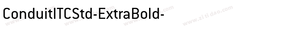 ConduitITCStd-ExtraBold字体转换