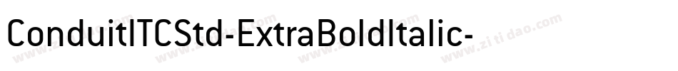 ConduitITCStd-ExtraBoldItalic字体转换