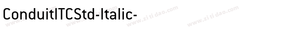 ConduitITCStd-Italic字体转换