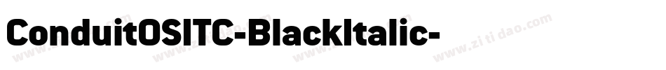 ConduitOSITC-BlackItalic字体转换