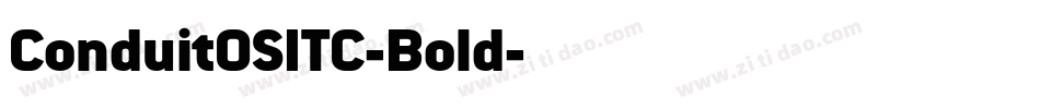ConduitOSITC-Bold字体转换