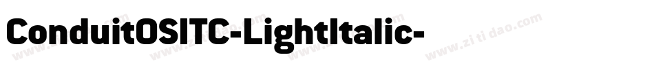ConduitOSITC-LightItalic字体转换