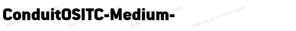 ConduitOSITC-Medium字体转换