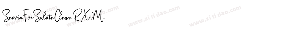ServinForSaluteClean-RXnM字体转换