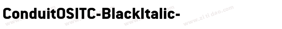 ConduitOSITC-BlackItalic字体转换