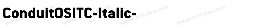 ConduitOSITC-Italic字体转换