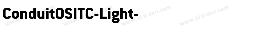 ConduitOSITC-Light字体转换