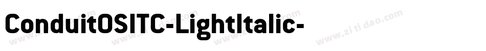 ConduitOSITC-LightItalic字体转换