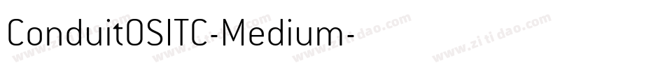 ConduitOSITC-Medium字体转换