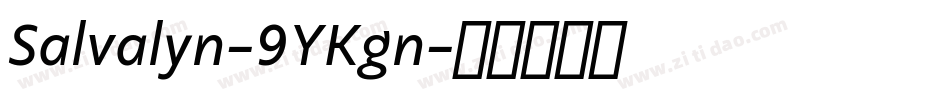 Salvalyn-9YKgn字体转换