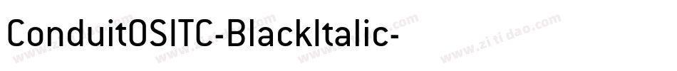 ConduitOSITC-BlackItalic字体转换