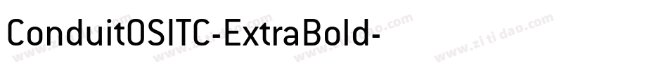 ConduitOSITC-ExtraBold字体转换