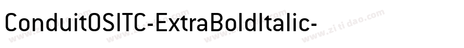 ConduitOSITC-ExtraBoldItalic字体转换