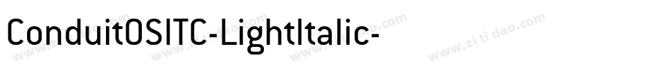 ConduitOSITC-LightItalic字体转换