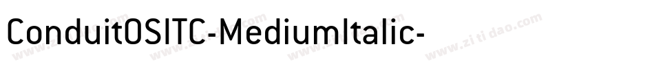 ConduitOSITC-MediumItalic字体转换