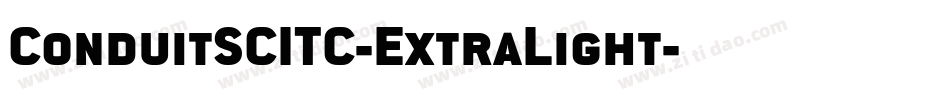 ConduitSCITC-ExtraLight字体转换