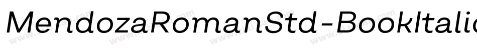 MendozaRomanStd-BookItalic字体转换