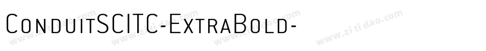 ConduitSCITC-ExtraBold字体转换
