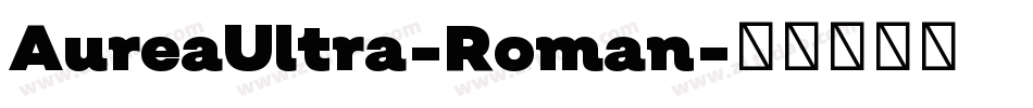AureaUltra-Roman字体转换